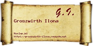 Groszwirth Ilona névjegykártya